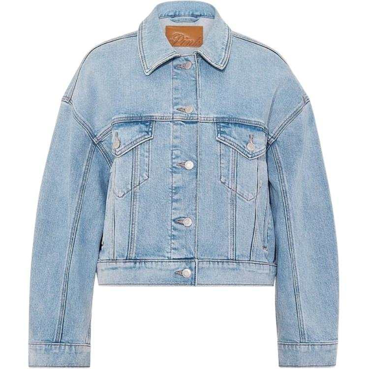Victoria's Secret Sweatshirts Unisex 7KFB Denim Blue Lapel Moderate