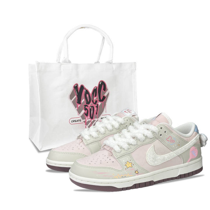 Nike Nike Dunk YDCC Star Key Wish, Shopping Bag Low top Skateboard Shoes Women's Beige Pink