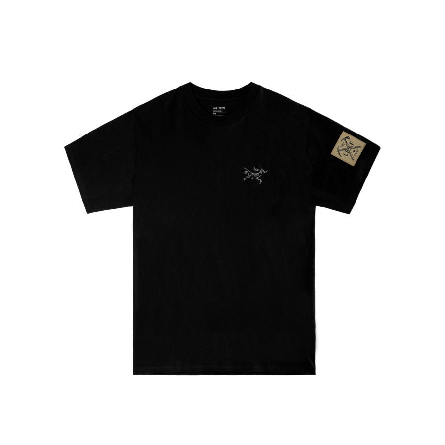 Arcteryx KRAGG T Shirts Men's Black/Black International, Suggestion Size Small Crew Neck Moderate