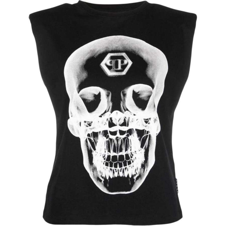 Philipp Plein graphic-print sleeveless top