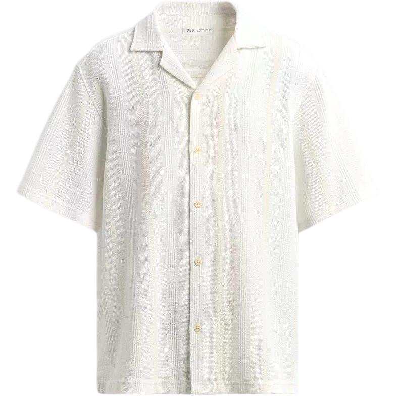 ZARA Shirts Unisex Frosted White Lapel Moderate Other