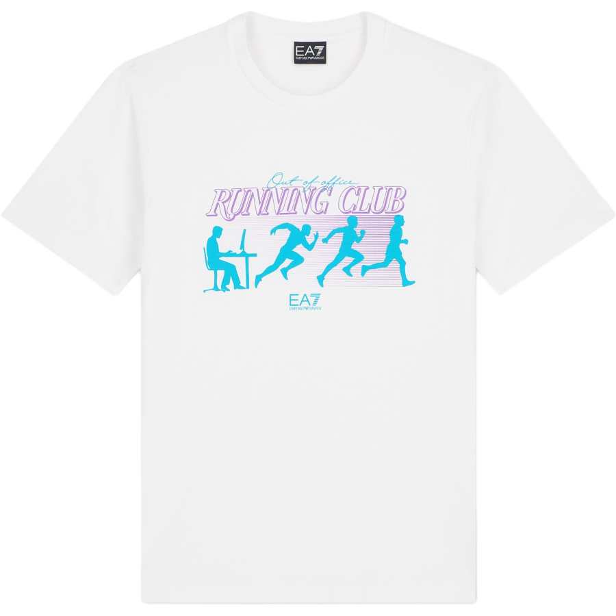EMPORIO ARMANI EA7 T Shirts Women's White Crew Neck