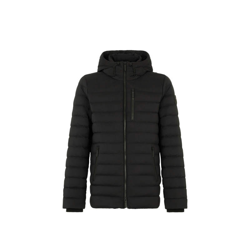 Moose Knuckles Down Jackets Men's Black Hooded Non Detachable Moderate Straight Fit