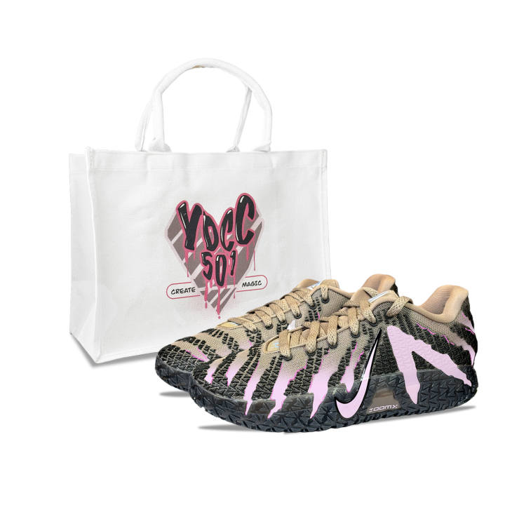 Nike Nike Ja Morant 3 YDCC Purple Night Walk, Shopping Bag Abrasion Resistant Coverage Low top Basketball Shoes Men's