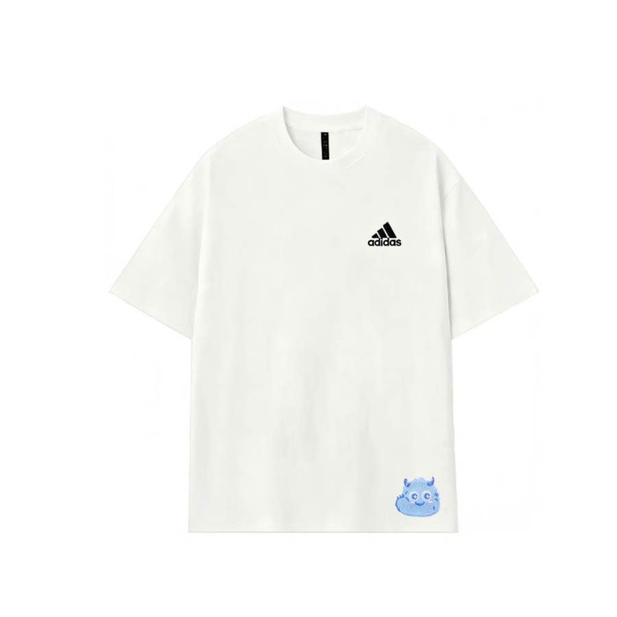 Adidas Adidas MUST HAVES T Shirts Unisex Ecru Crew Neck Moderate Straight Fit