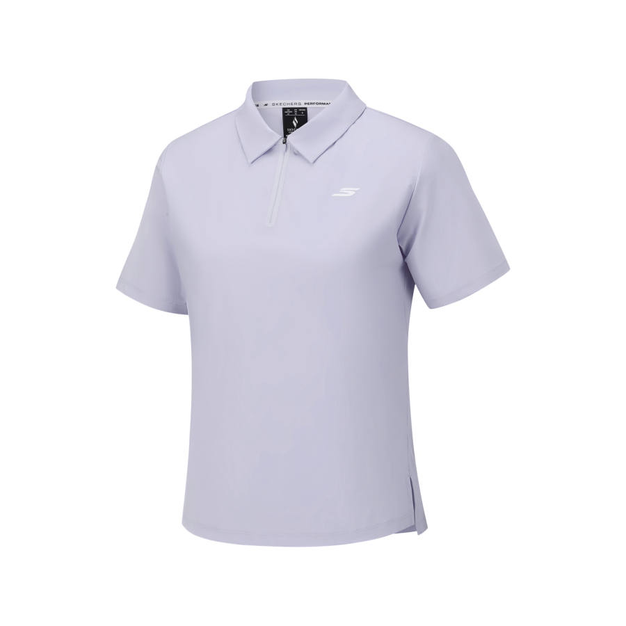 Skechers Polo Shirts Women's Photinia Purple 00FW Lapel Moderate Straight Fit