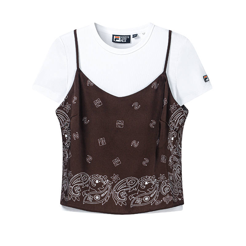 FILA Heritage T Shirts Women's Standard White Crew Neck Moderate Other