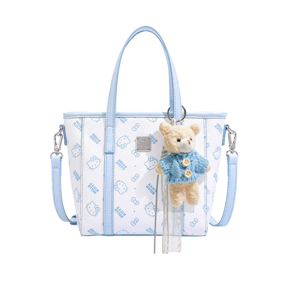 Sanrio PVC & PU Tote Bag, Shoulder Bag Regular Women's Pink Blue