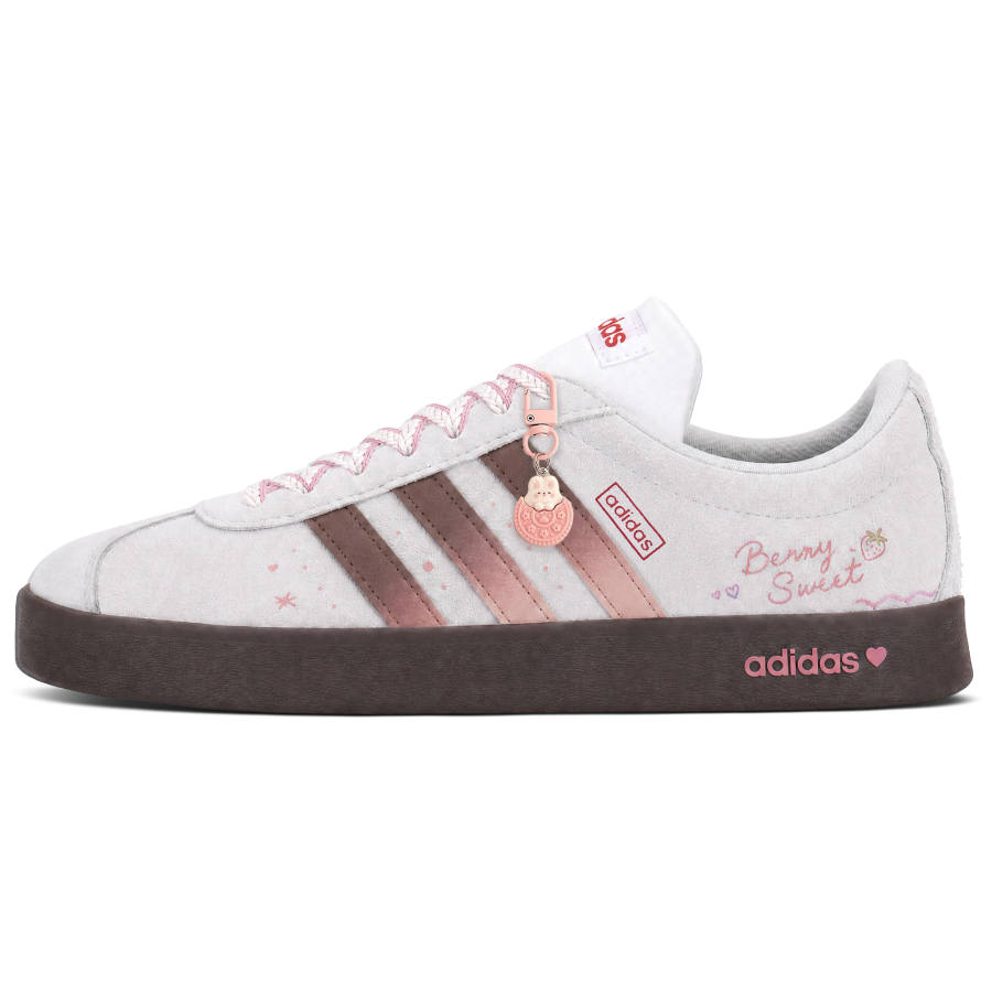 Adidas Adidas Vl Court Classic German Army Trainers Unisex Low Top Pink/White