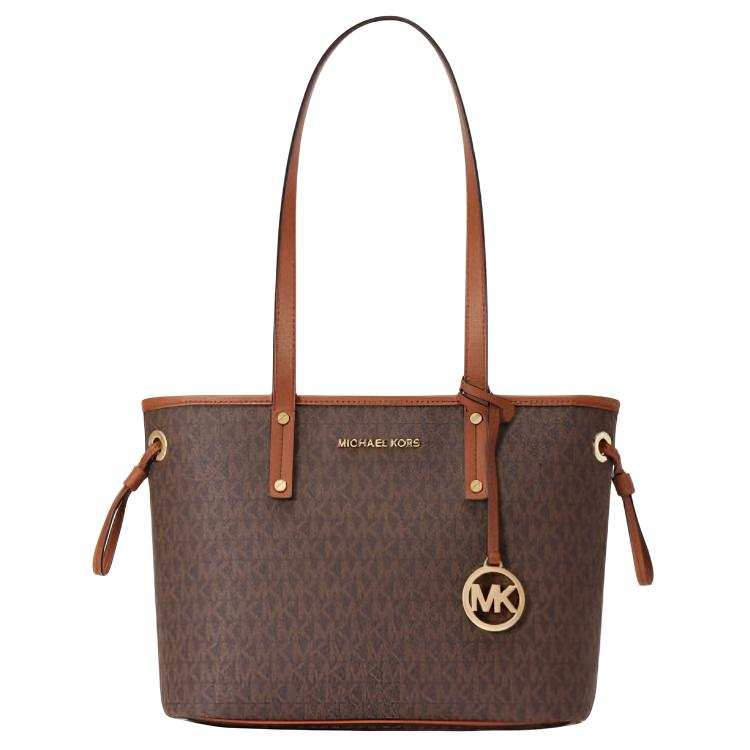 MICHAEL KORS Jet Set Travel Artificial Leather Shoulder Bag Small Women's Dark Brown