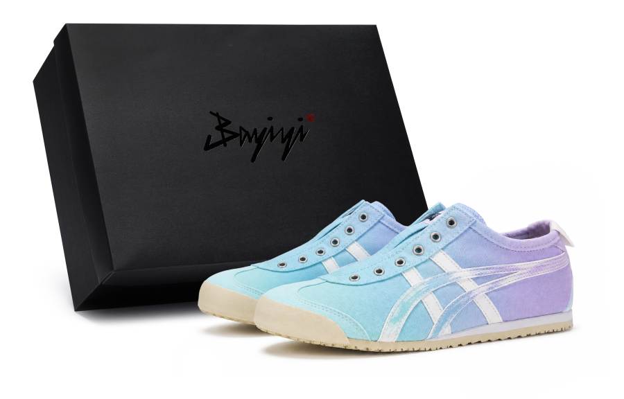 Onitsuka Tiger MEXICO 66 SLIP On Casual Shoes Unisex Low Top White/Blue/Purple