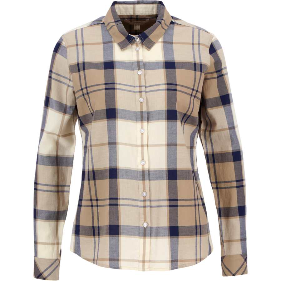 Barbour Tartan-Printed Curved Hem Shirt