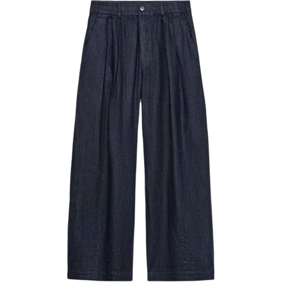 ZARA ZW Casual Pants Women's Sea Blue Moderate Straight Fit Pants
