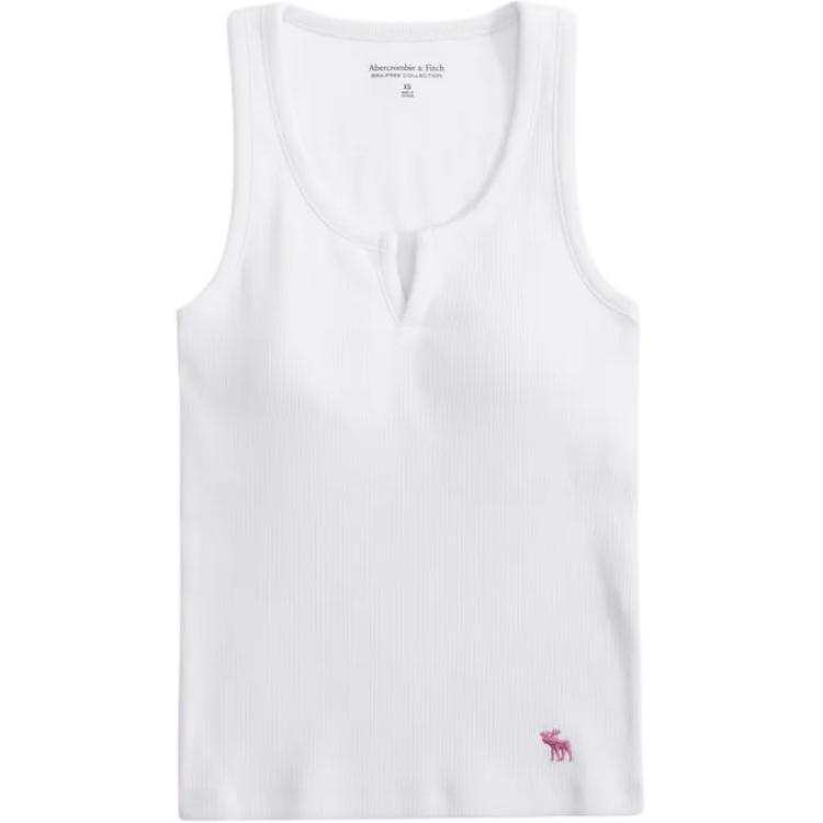 Abercrombie&Fitch Tank Tops Women's White Moderate Nipped In Waist