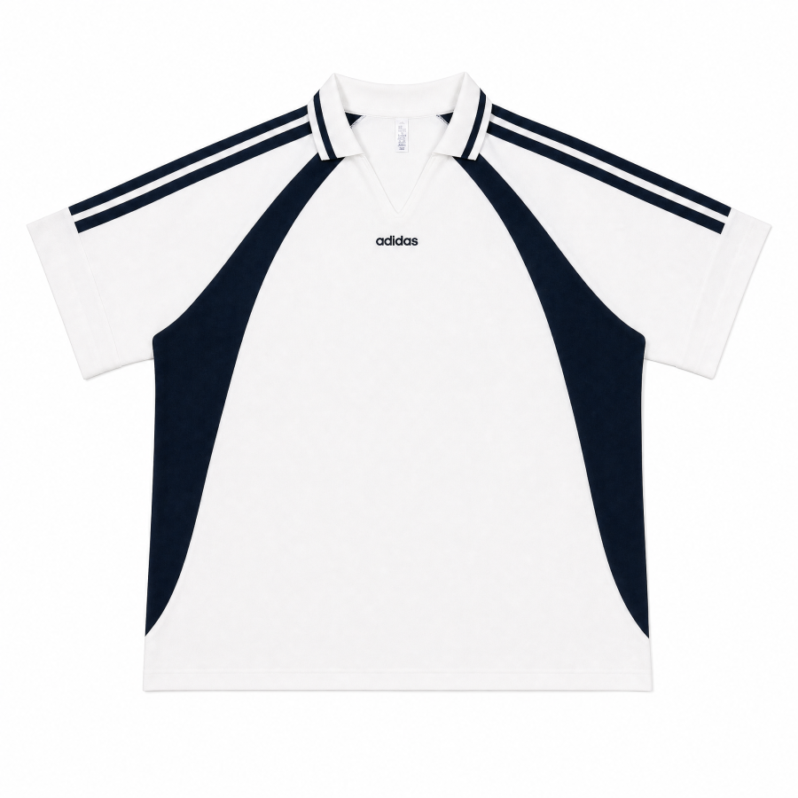 Adidas Adidas T Shirts Unisex Black White V Neck Moderate Straight Fit
