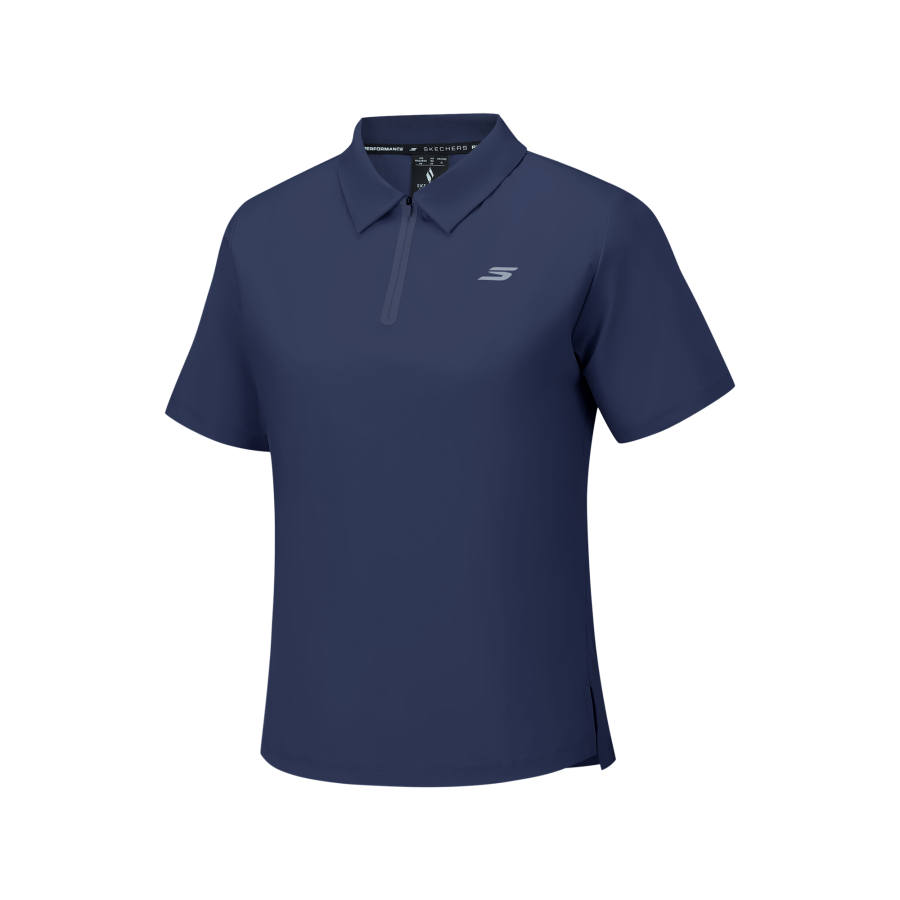 Skechers Polo Shirts Women's Marine Blue/00DU Lapel Moderate