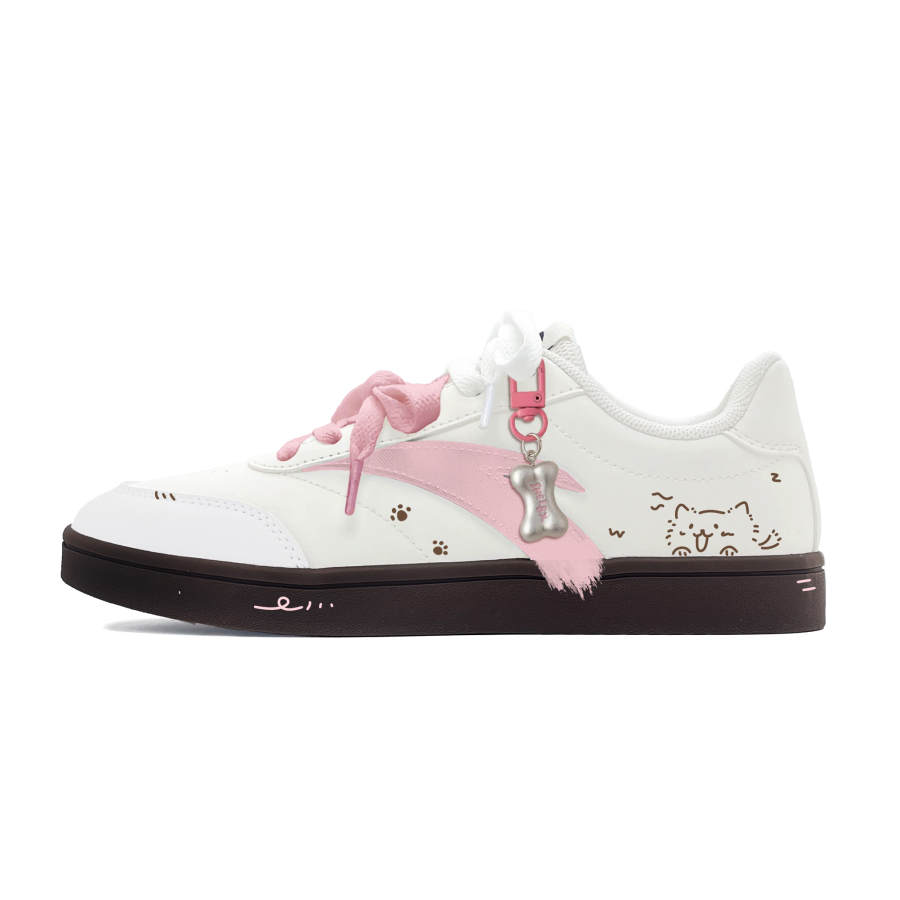 ANTA Active Skateboard Shoes Women's Low Top White/Pink