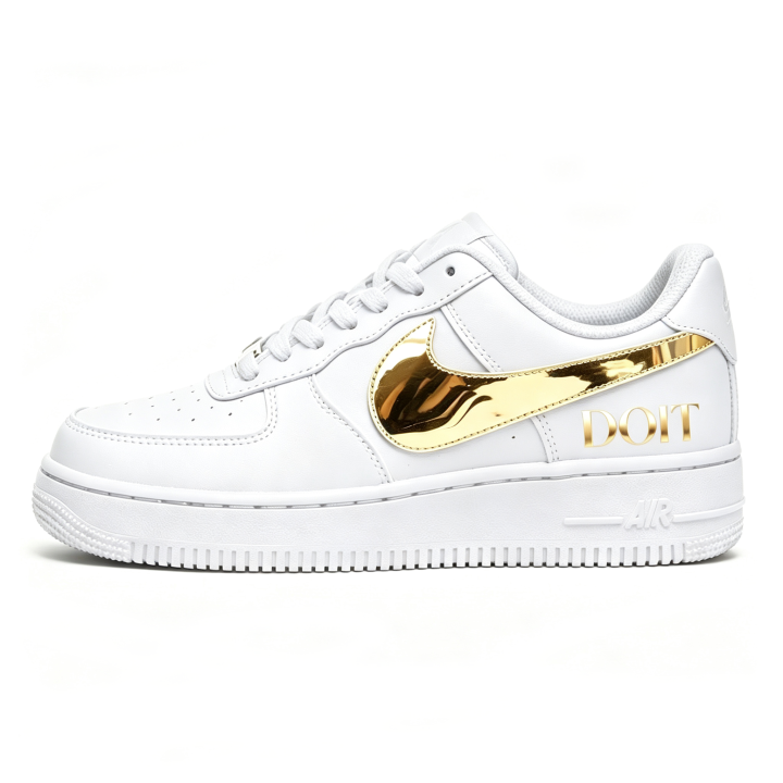 Nike Nike Air Force 1 Skateboard Shoes Men's Low Top Gold