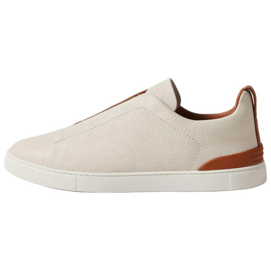 Ermenegildo Zegna Triple Stitch Skateboard Shoes Men's Low Top White