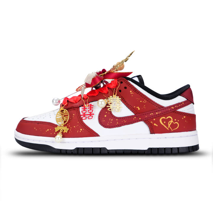 Nike Nike Dunk Skateboard Shoes Unisex Low Top Red/White