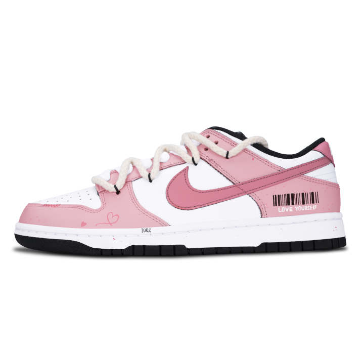 Nike Nike Dunk Skateboard Shoes Unisex Low Top White/Pink/Black