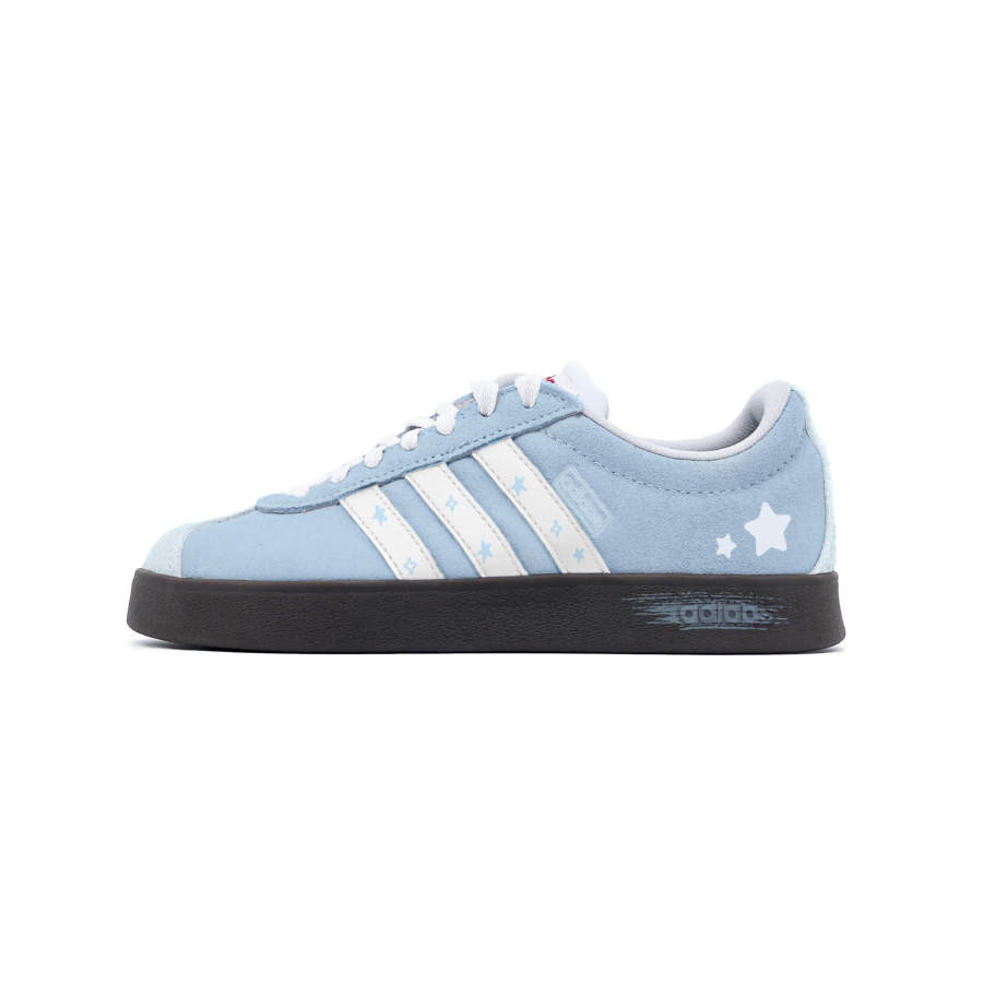 Adidas Adidas Vl Court Classic Starfall Blue Sea Abrasion Resistant Lightweight Low top German Army Trainers Unisex Cream Blue