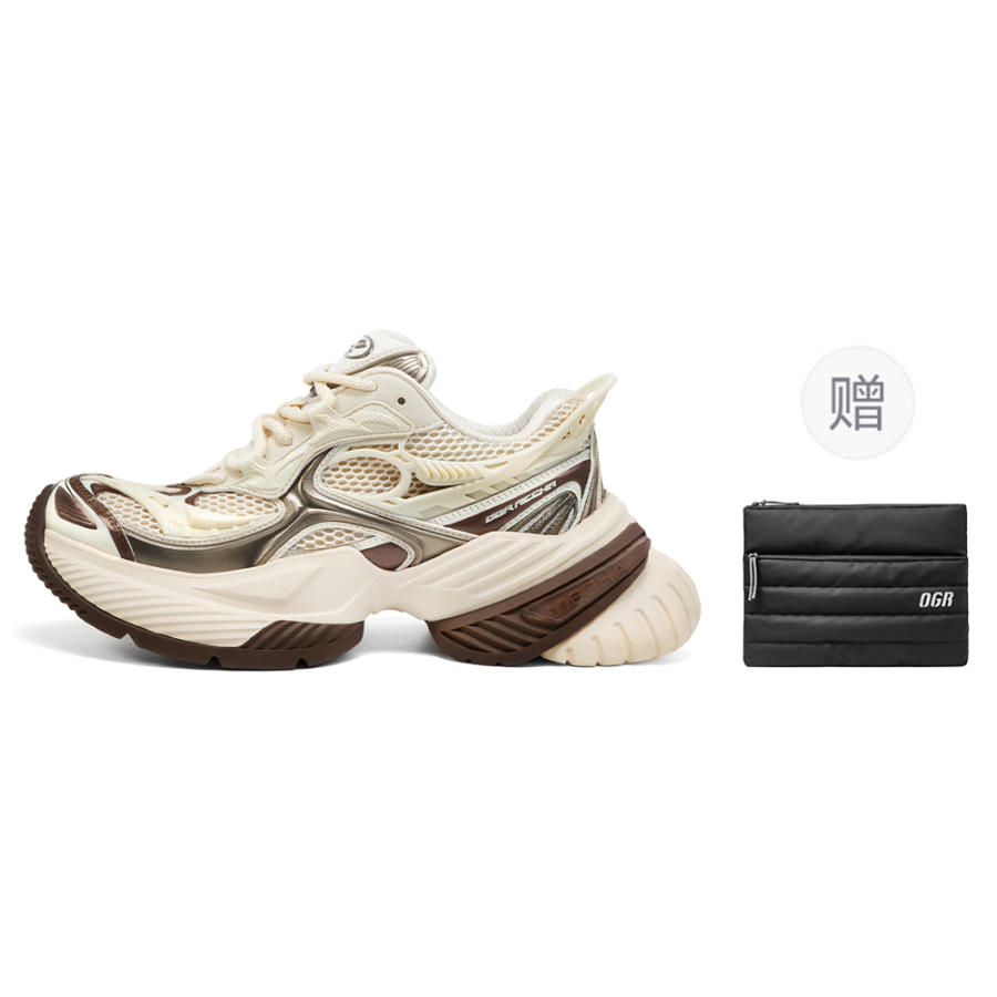 OGR Scorpio OG Mocha Low top Chunky Sneakers Unisex Mandheling White Brown