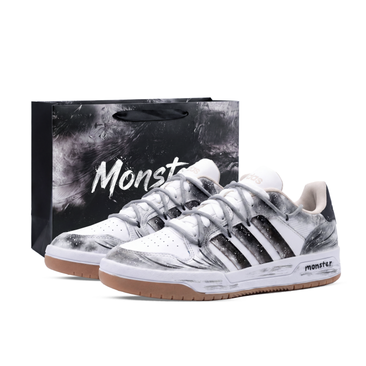 Adidas Adidas ENTRAP Skateboard Shoes Unisex Low Top Black/White/Gray