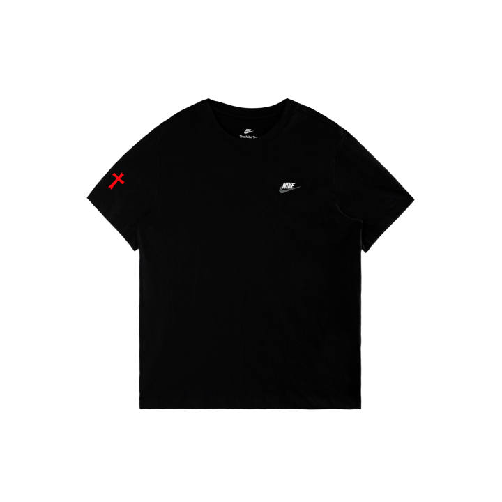 Nike Nike Sportswear T Shirts Men's Black/White/Dark Gray Crew Neck Moderate