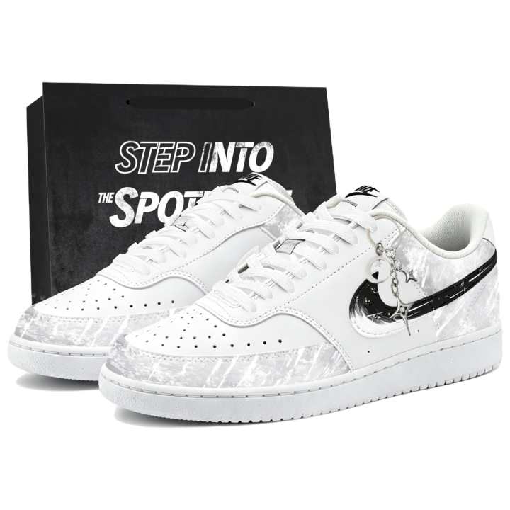 Nike Nike Court Vision 1 Skateboard Shoes Men's Low Top White