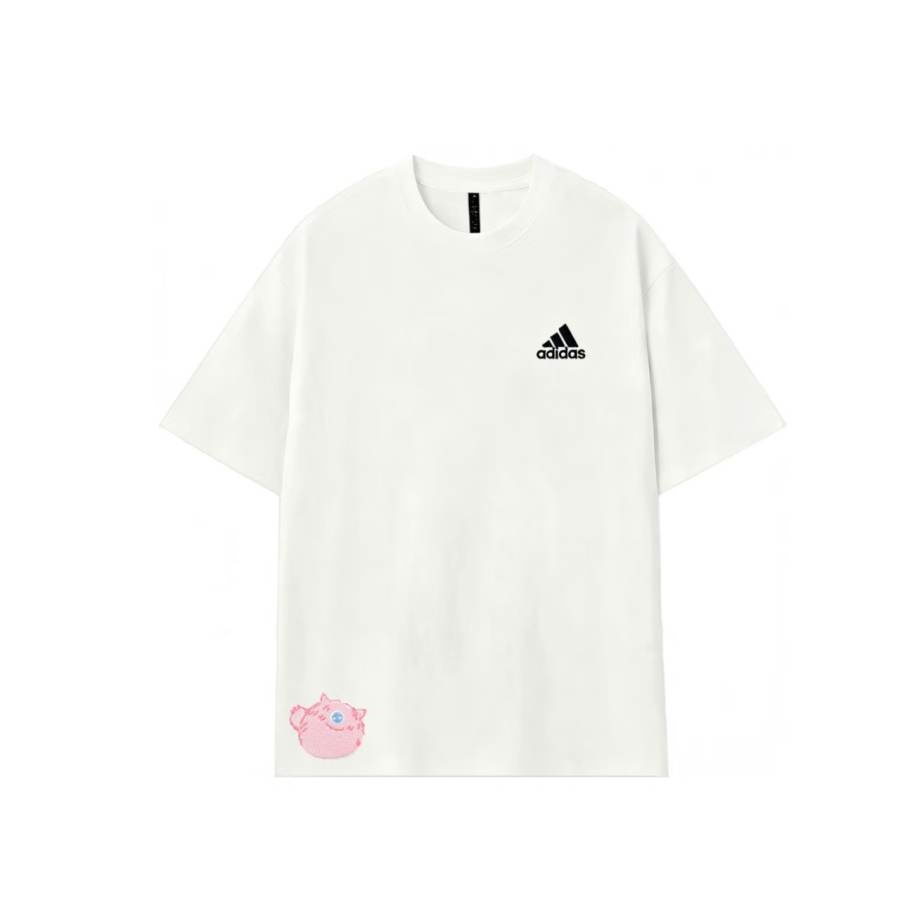 Adidas Adidas MUST HAVES T Shirts Unisex Ecru Crew Neck Moderate Straight Fit
