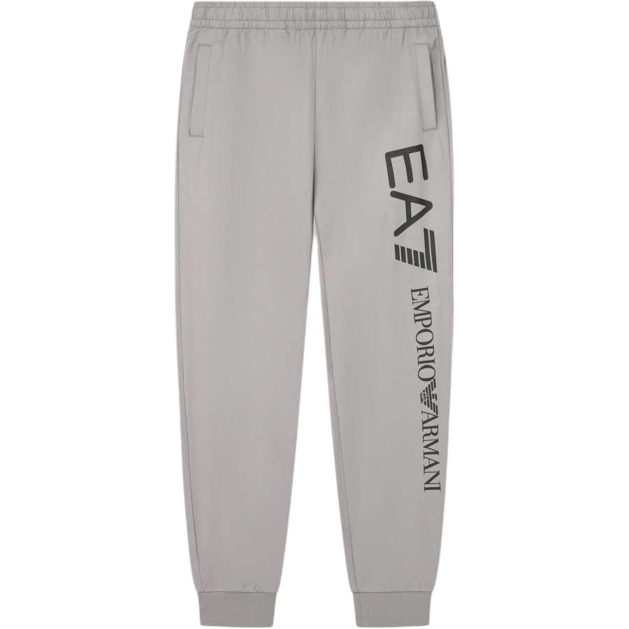 EMPORIO ARMANI EA7 Knitted Sweatpants Men's Dusty Gray Moderate Cuffed Pants