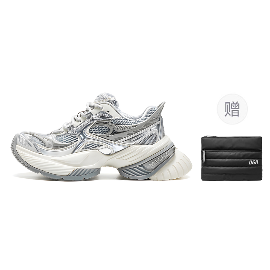 OGR OGR Low top Running Shoes Unisex Liquid Metallic Silver