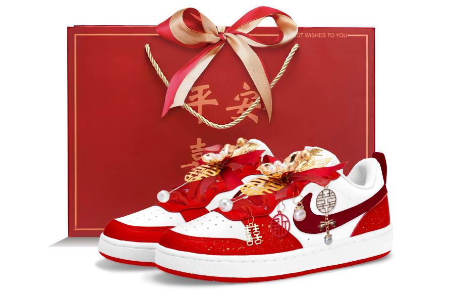 Nike Nike Court Borough Skateboard Shoes Unisex Low Top Red