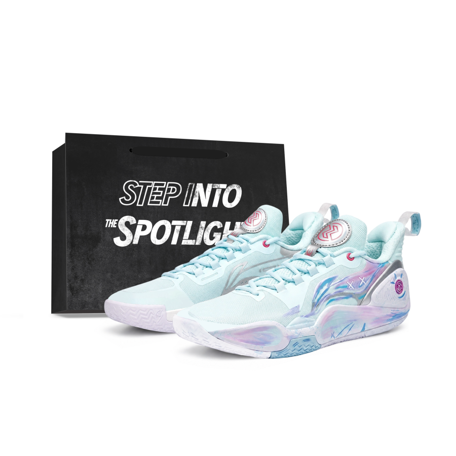 Li-Ning Li Ning Speed 9 Basketball Shoes Men's Low Top Blue Pink