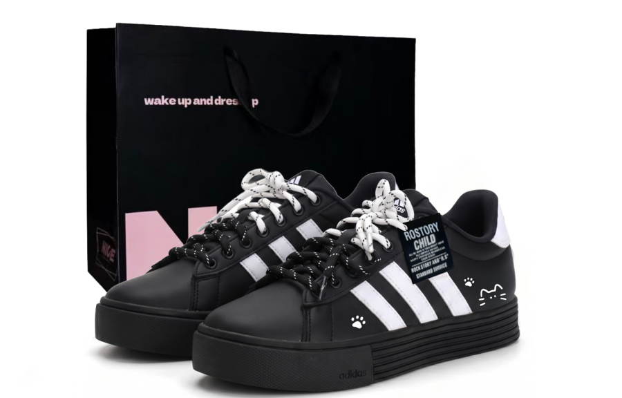 Adidas Adidas Daily 4.0 Skateboard Shoes Unisex Low Top Black White