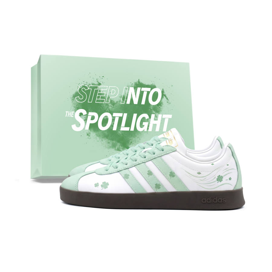Adidas Adidas VL COURT 2.0 Skateboard Shoes Unisex Low Top Green/White