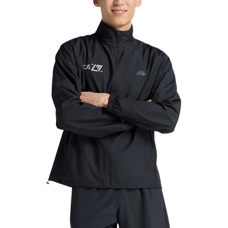 New Balance New Balance London Edition Running Jackets Men's Black Stand Collar Moderate Other