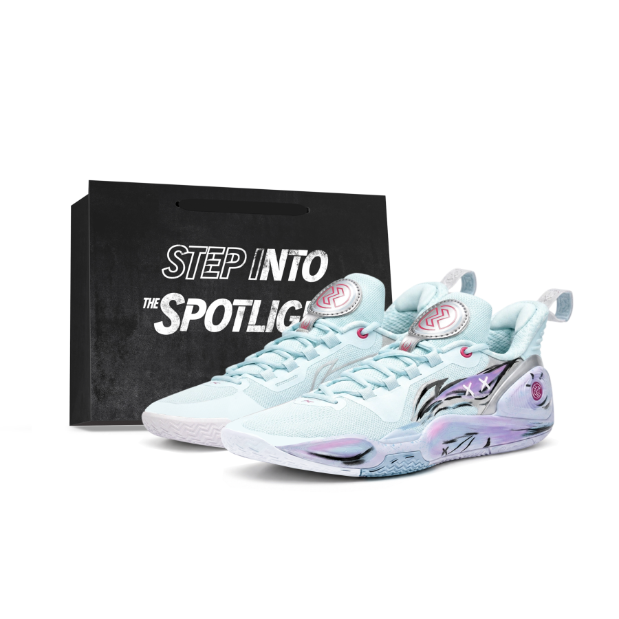 Li-Ning Li Ning Speed 9 Basketball Shoes Men's Low Top Blue Pink