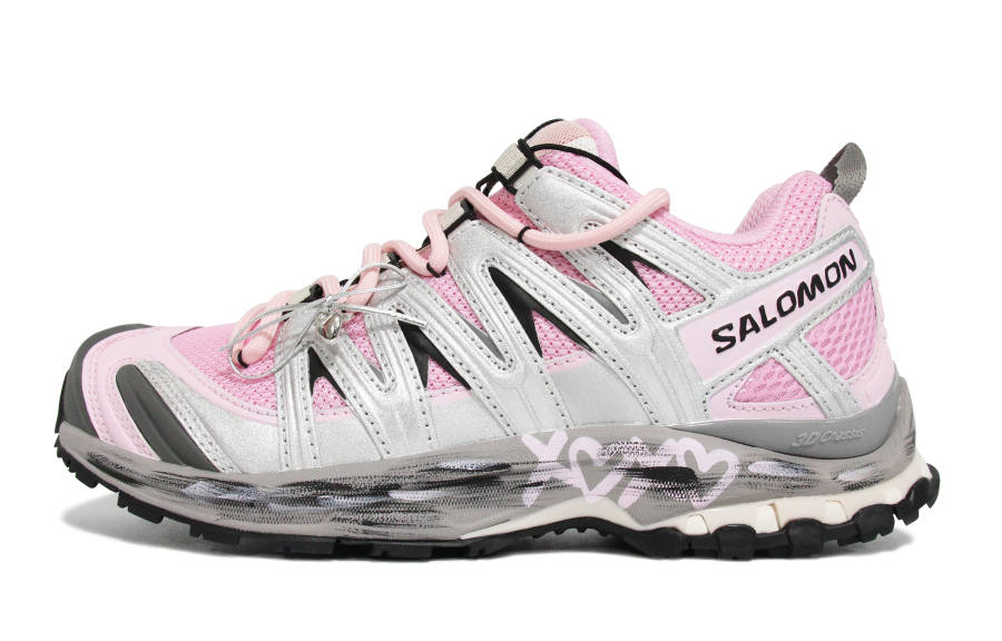 SALOMON XA PRO 3D Outdoor Shoes Unisex Low Top Pink Silver