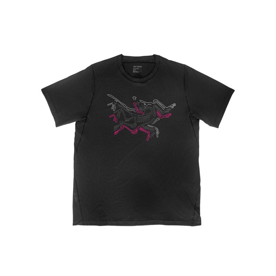 Arcteryx CORMAC T Shirts Men's Black/Black Crew Neck