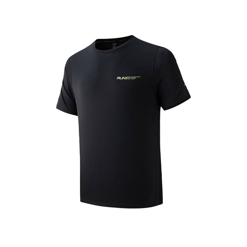 ANTA T Shirts Men's Black Crew Neck