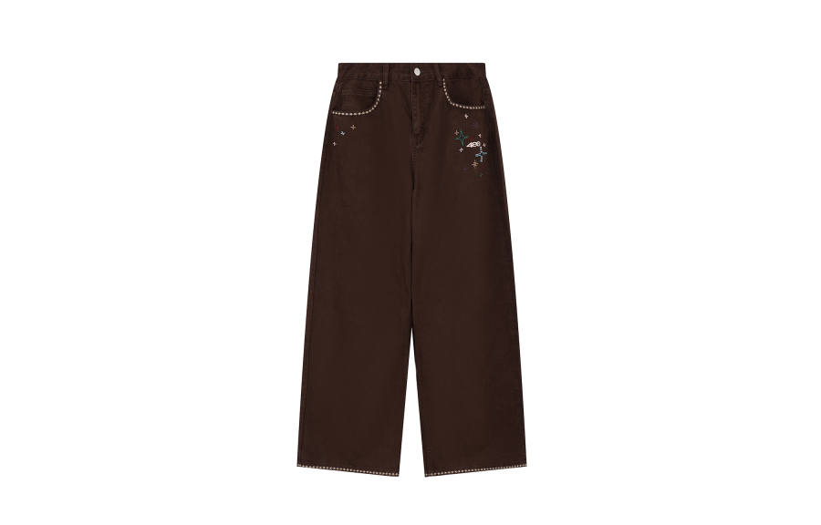 F426 Casual Pants Unisex Moderate Wide Leg Pants