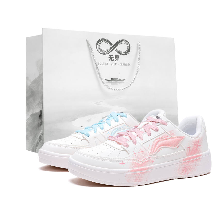 Li-Ning Li Ning January 1.0 Skateboard Shoes Men's Low Top Pink/Blue