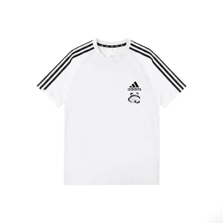 Adidas Adidas T Shirts Unisex White Chubby Panda Crew Neck Moderate