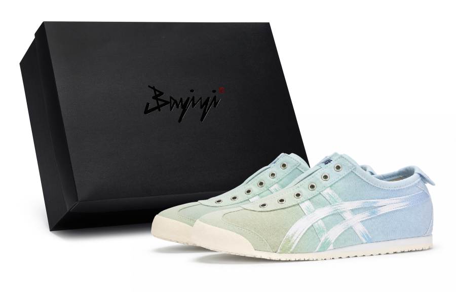 Onitsuka Tiger MEXICO 66 SLIP On Casual Shoes Unisex Low Top White/Blue/Green