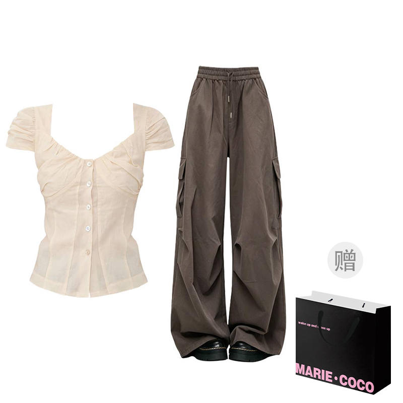 MARIE·COCO Casual Suits Women's Off The Shoulder Moderate