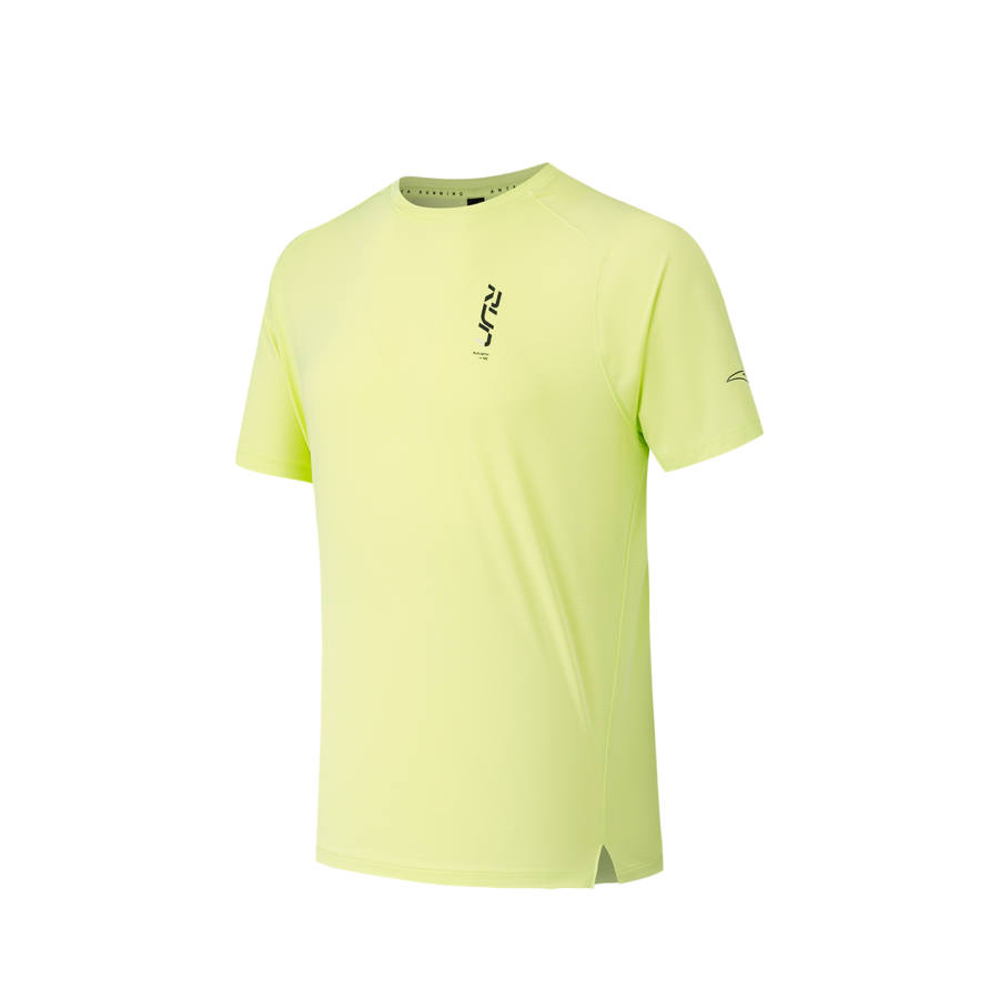 ANTA Running Collection T Shirts Men's Sprout Core Green 3 Crew Neck Moderate