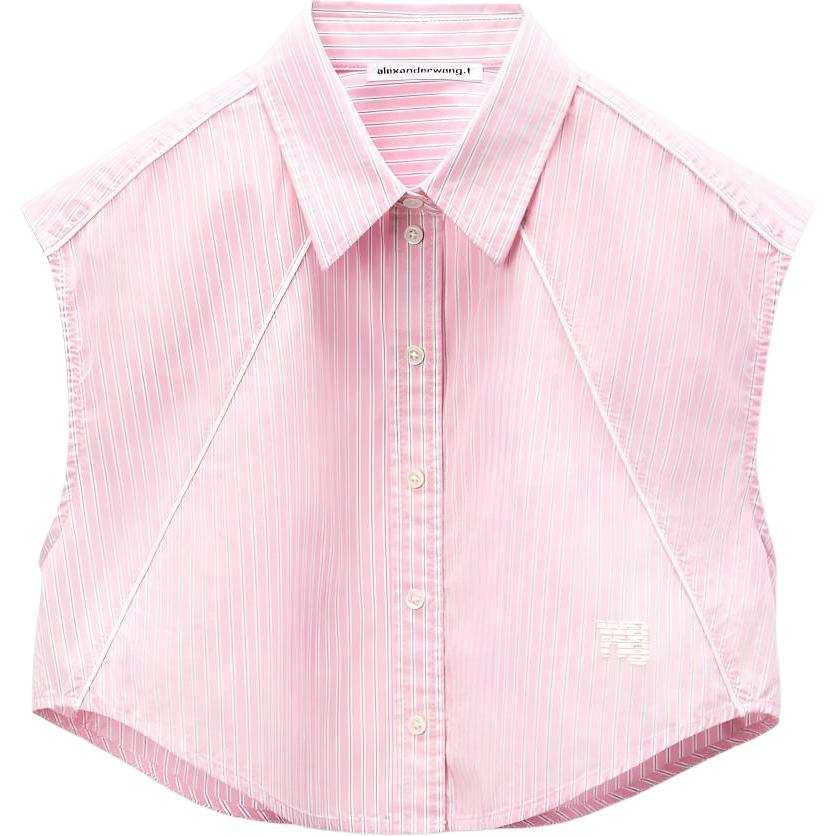Alexander Wang Pinstriped Cropped Shirt