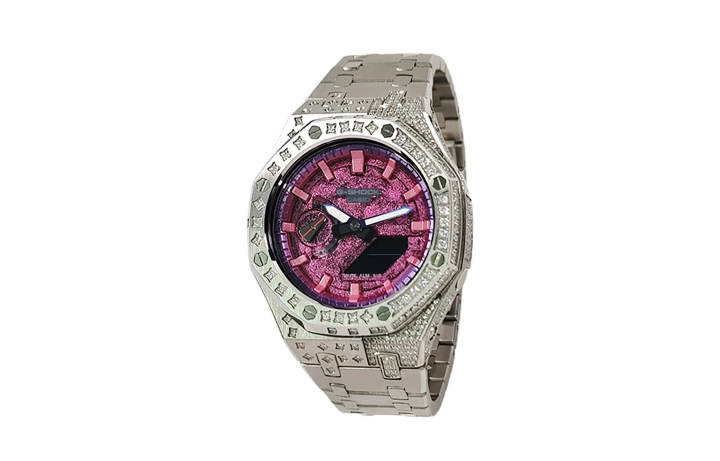 CASIO CASIO Custom Collection Quartz Movement Stainless Steel Strap Watch Men's Watches Pink Watch Dial